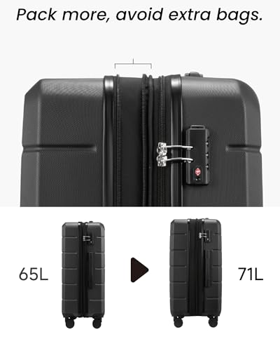 24 Inch Checked Luggage with Spinner Wheels