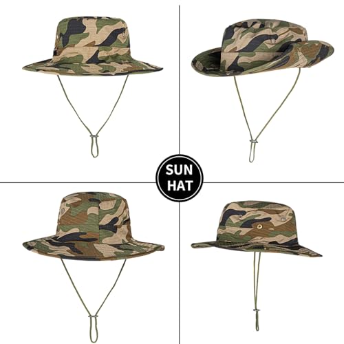Sun Hats for Men Women Safari Hat Foldable Fishing Hat UPF 50+ Bucket Hat