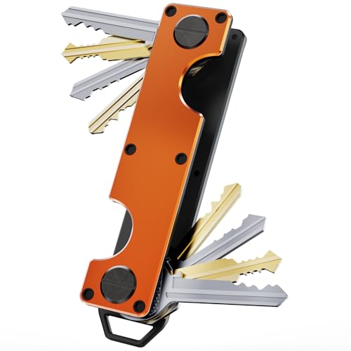 Key Organizer Key Holder Compact Key Case Minimalist Metal Key Chain Key Holder for Keychain Secures 8
