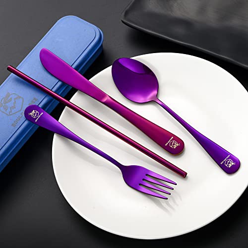 Travel Utensils Set Stainless Steel with Carrying Case