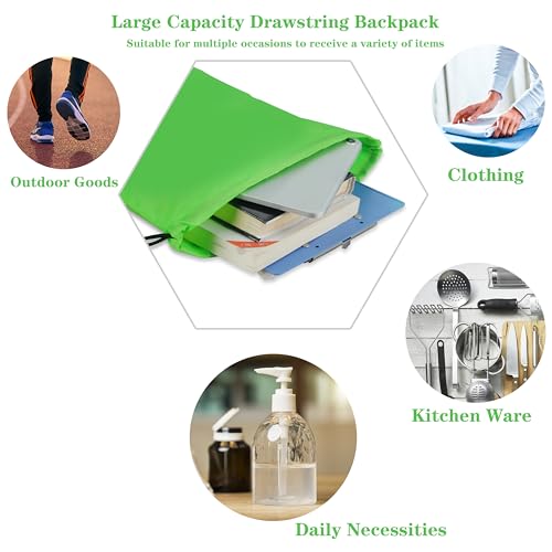 42 Pcs Drawstring Backpack Bags Sack Pack Cinch Tote Sport Storage Polyester Bag for Gym Traveling（20 Colors） (42 Count)