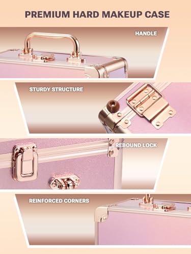 Makeup Box with Detachable Magnetic LED Mirror