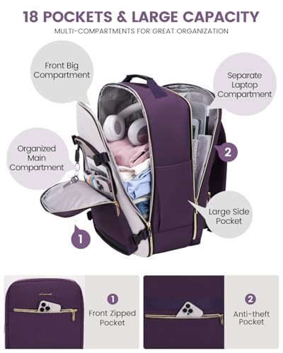 50L Travel Backpack for Women & Men