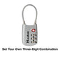 TSA Approved Combination Luggage Lock Assorted Color 4688EC