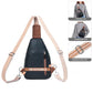 10L Crossbody Sling Bag for Women Men Anti Theft Cross Body Fanny Pack Belt Bag Purse Gifts for Women Faux Leather