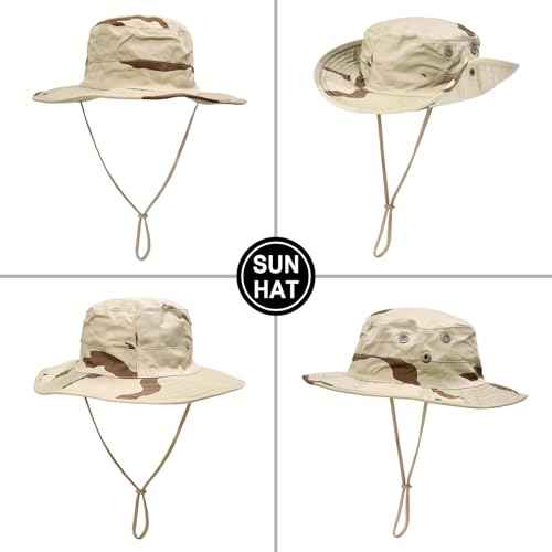 Sun Hats for Men Women Safari Hat Foldable Fishing Hat UPF 50+ Bucket Hat
