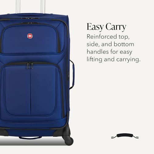 Sion Softside Expandable Spinner Luggage Durable Lightweight Travel Suitcase