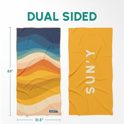 Waffle Microfiber Beach Towel