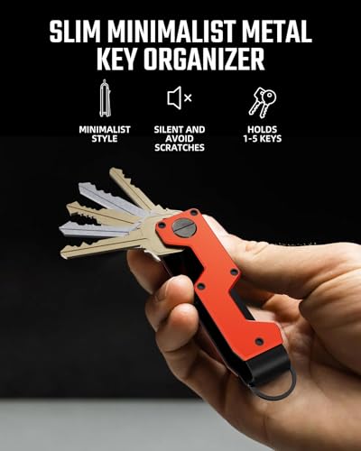 Key Organizer Compact Key Holder Metal Key Chain Minimalist key case key holder for keychain Secures 1