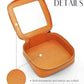 Clear Makeup Bag with Zipper Small Travel Cosmetic Case Orange Mini Pouch for Purse Accessories Car Storgae Essentials Bag Purse Pouch Organizer Compact Small Clear Toiletry Bag for Traveling