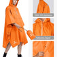 Adult Rain Poncho Waterproof Hooded Raincoat Lightweight Packable