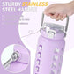 64oz Glass Water Bottle with Straw and Lid