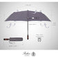 Folding Umbrella Real Wood Handle Pimlico Navy Bronze