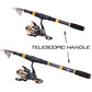 Fishing Rod Reel Combos Carbon Fiber Telescopic Fishing Pole with Spinning Reel for Travel Saltwater Freshwater Fishing