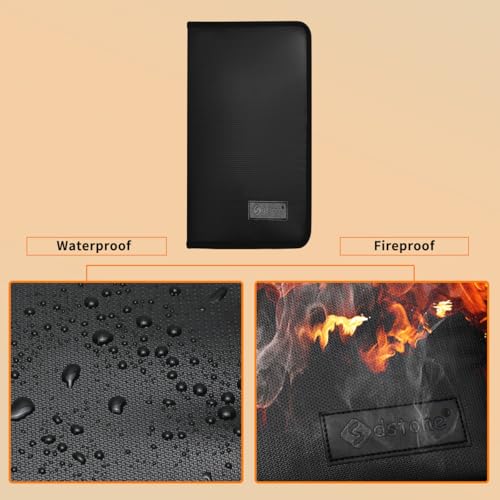 Zippered Key Organizer Case Waterproof and Fireproof Key Binder with 36 Hooks and Tags