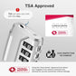 2 Pack TSA Approved Luggage Locks 4 Digit Code Cable Lock Silver (2 Count)