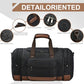 50L Canvas Duffle Bag for Travel Weekend Gym Overnight Carry
