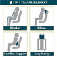 Compact 2-in-1 Travel Blanket Pillow for Airplane Flight, Dark Gray