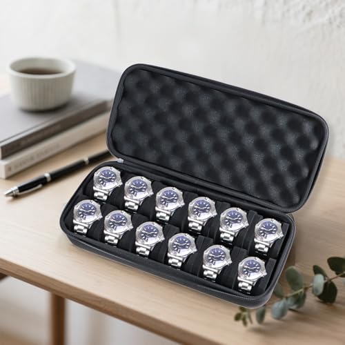 12 Slots Hard Watch Travel Case