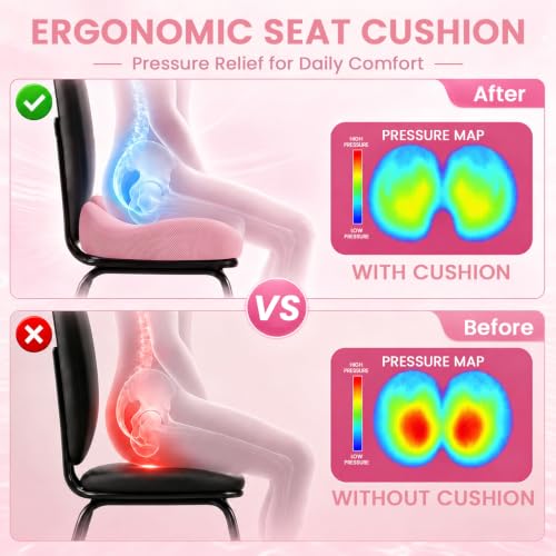 Seat Cushion XL Large Memory Foam Cushion for