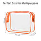 Clear Makeup Bag with Zipper (3 Piece)