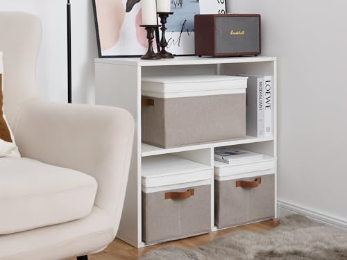 Fabric Storage Bins with Lids (3 Count)
