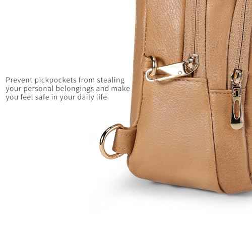 Crossbody Bags for Women Anti Theft Vegan Leather Sling Bag RFID Blocking Chest Bag for Travel