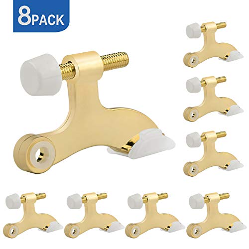 8 Pack Hinge Pin Bright Brass Door Stopper (8 Count)