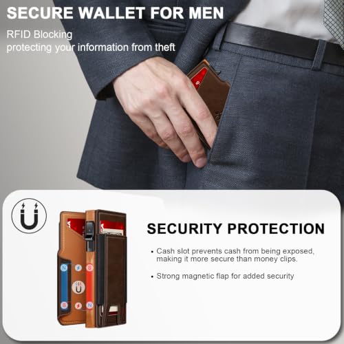 Wallet for Men Wallet with Slim Pop Up Card Holder 9 (13 Count)