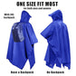 Hooded Rain Poncho Lightweight Waterproof Unisex Raincoat Jacket with Pocket for Men Women Adult