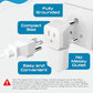 South Africa Namibia Travel Adapter Plug with Dual Usa Input (3 Count)