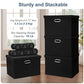 Large 17" 36 Quart Collapsible Stackable Storage Bins with Lids (3 Count)