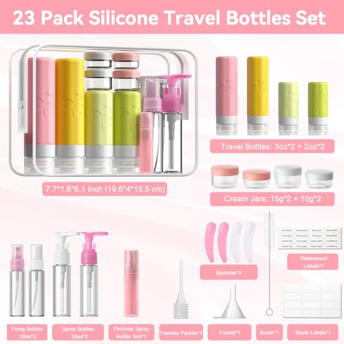 23 Pack Travel Bottles for Toiletries (23 Count)