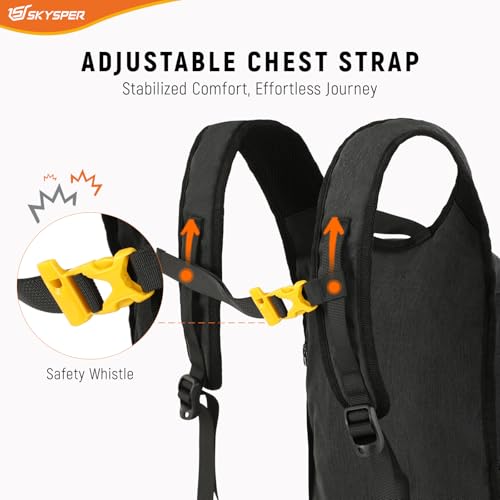 15L Foldable Hiking Backpack Lightweight Packable Travel Daypack with Chest Strap Small Outdoor Folding Back Pack Collapsible Bag for Women Men