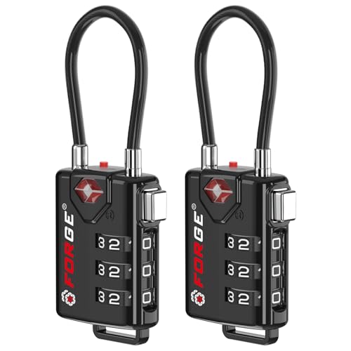 TSA Approved Cable Luggage Locks (2 Count)