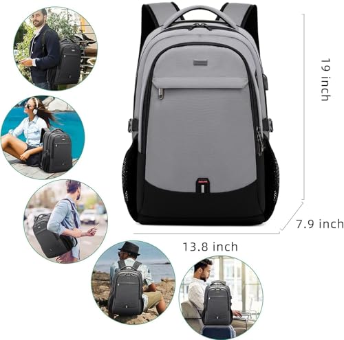 17 Inch Travel Laptop Backpack Water Resistant College Backpack for Men