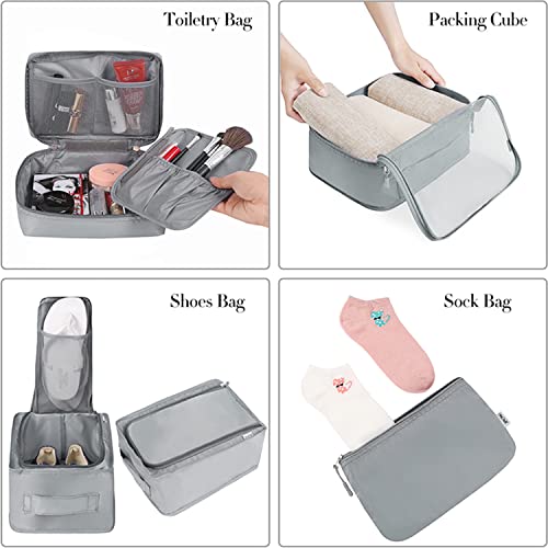 8 Set Packing Cubes Luggage Packing Organizers for Travel Accessories