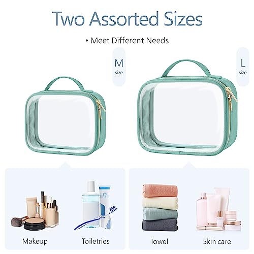 Clear Makeup Bag Travel (2 Count)