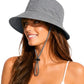 Water Resistant UPF 50+ Sun Bucket Hat Packable Brimmed for Women Men Grey