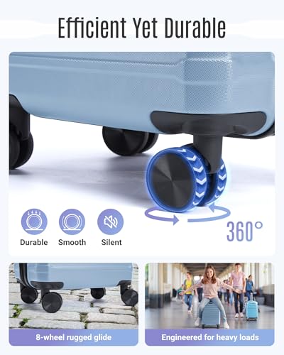 Luggage Sets 3 Pcs Suitcase with Wheels (3 Count)