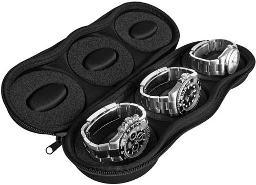 Triple Watch Travel Case Storage Organizer For 3 Watches (3 Count)