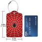 Spider Web 2 Pcs Premium Leather Tags with Privacy Covers (2 Count)