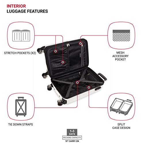 7272 Energie Expandable Hardside Luggage with Spinner Wheels and TSA Lock
