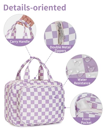 Travel Toiletry Bag for Women Large Hanging Makeup Bag Organizer Toiletries Bag for Full Size Essentials Accessories Cosmetics