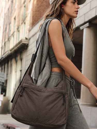 20L Crossbody Tote Bag Large Capacity Lightweight Hobo Shoulder Sling Bags for Gym Shopping Beach Travel