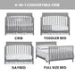 Harper 4-in-1 Convertible Crib, Dove Gray, GreenGuard Gold Certified