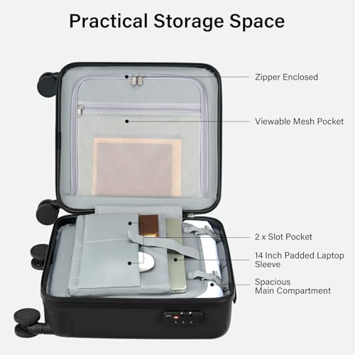 Underseat Carry On Luggage with Wheels