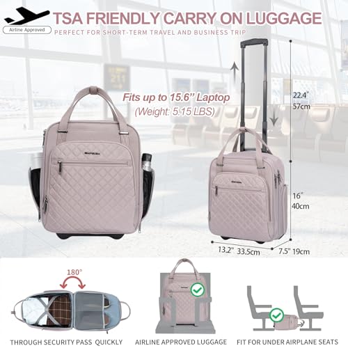Underseat Carry On Wheeled 16" Bag with Wheels