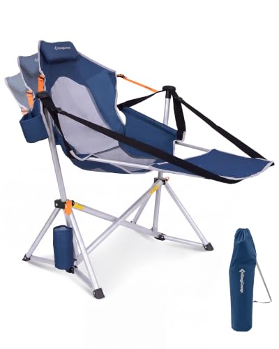 Hammock Camping Chair with Footrest & Breathable Mesh Back 400 lbs