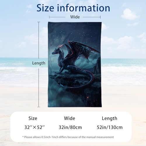 Microfiber Dragons Beach Towel